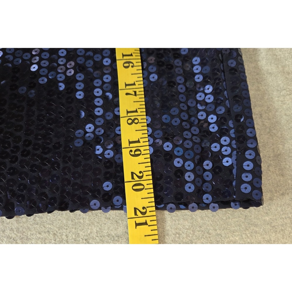 Dana Buchman Skirt Womens 6 Blue Full Sequins Lined Sparkle Fancy Showgirl Vegas - Picture 4 of 7